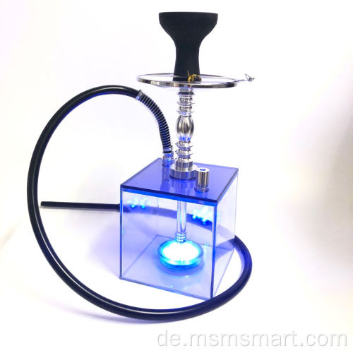 2 Schlauch 500 Züge LED Shisha Acryl